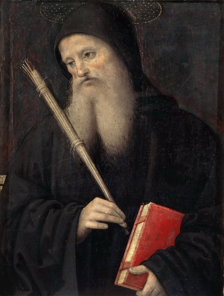 Saint Benedict Predella fra San Pietro Polyptych, ca. 1497. av Perugino