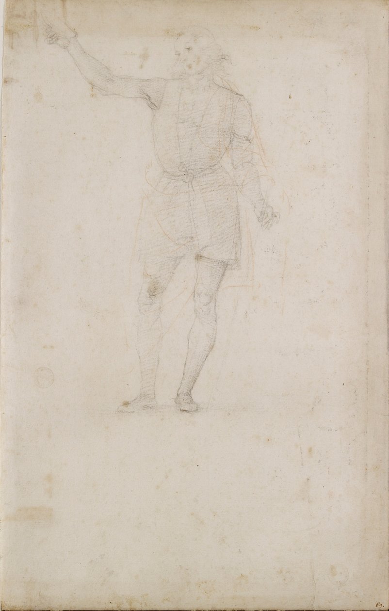 Studer for en døperen Johannes. Verso: An Eye, sent på 1400-tallet - begynnelsen av 1500-tallet av Perugino