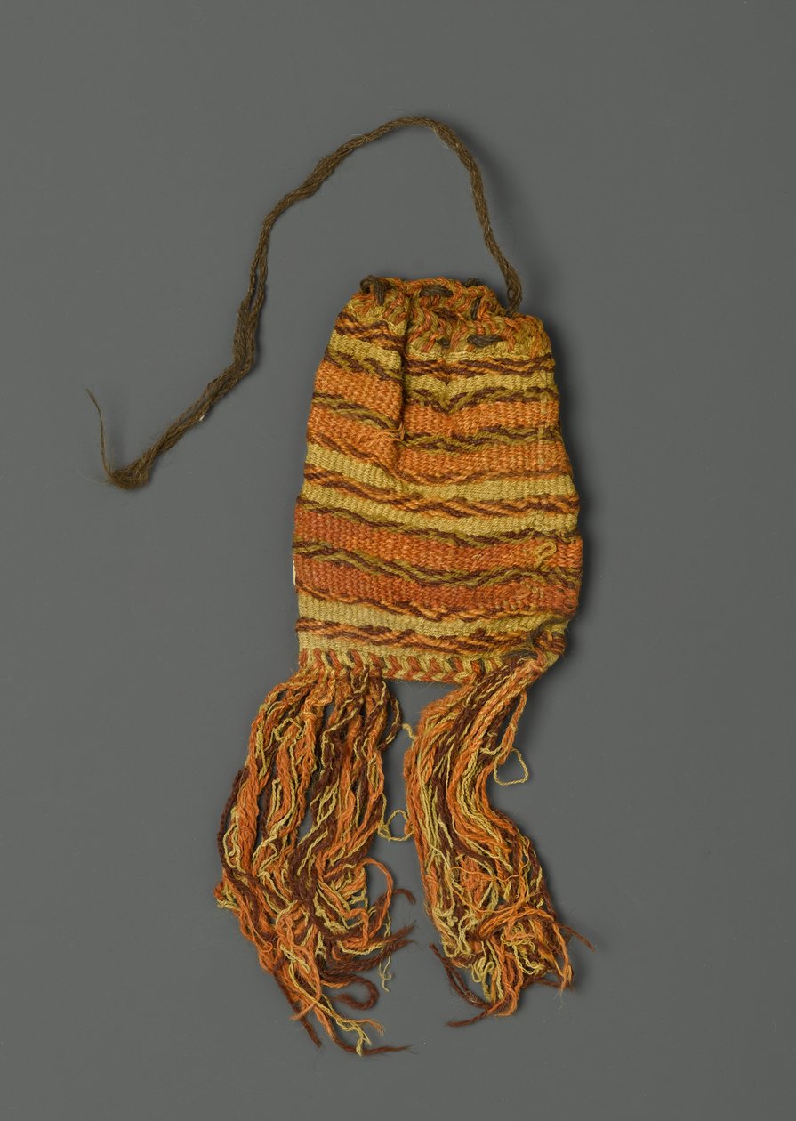 Coca Bag, fra sørkysten av Peru, 1000-1500 (stoff) av Peruvian School