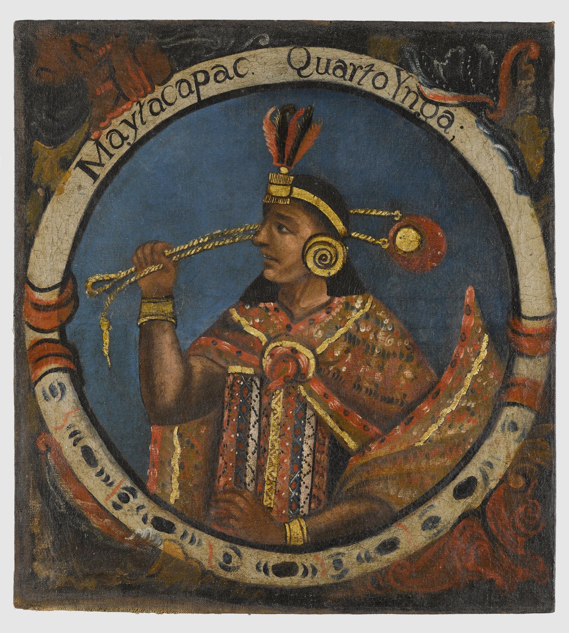 Mayta Capac, fjerde inkakonge, midten av 1700-tallet av Peruvian School