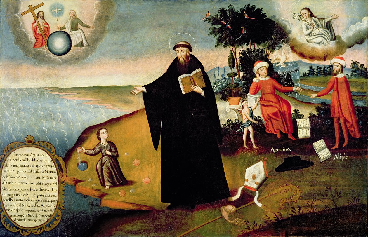 Legenden om St. Augustine, Cuzco-skolen av Peruvian School