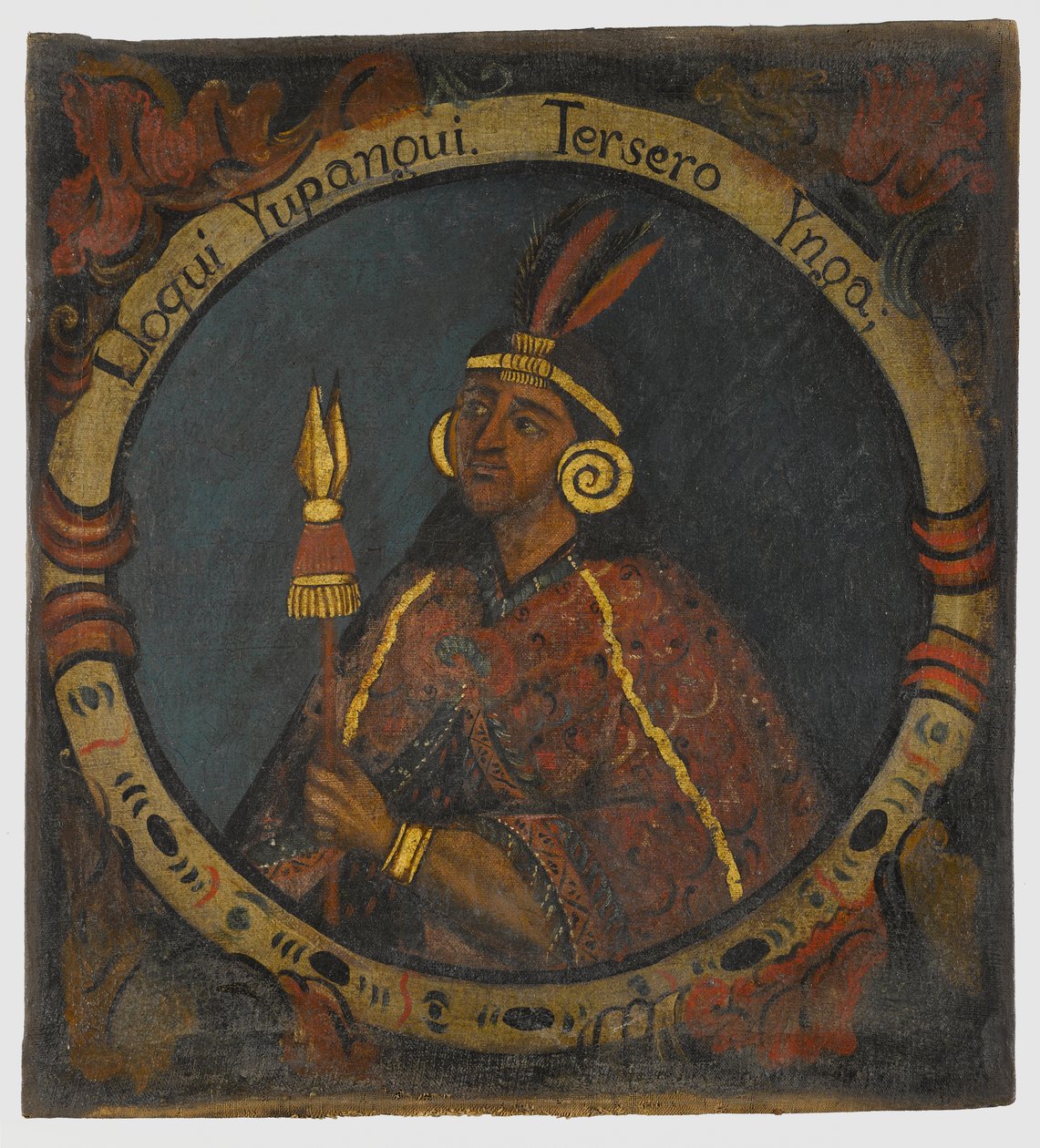 Lloque Yupanqui, 3. inkakonge, midten av 1700-tallet av Peruvian School