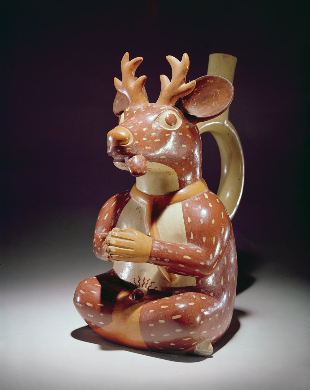 Keramikkkar av Captive Deer-man, Mochica (lertøy) av Peruvian School