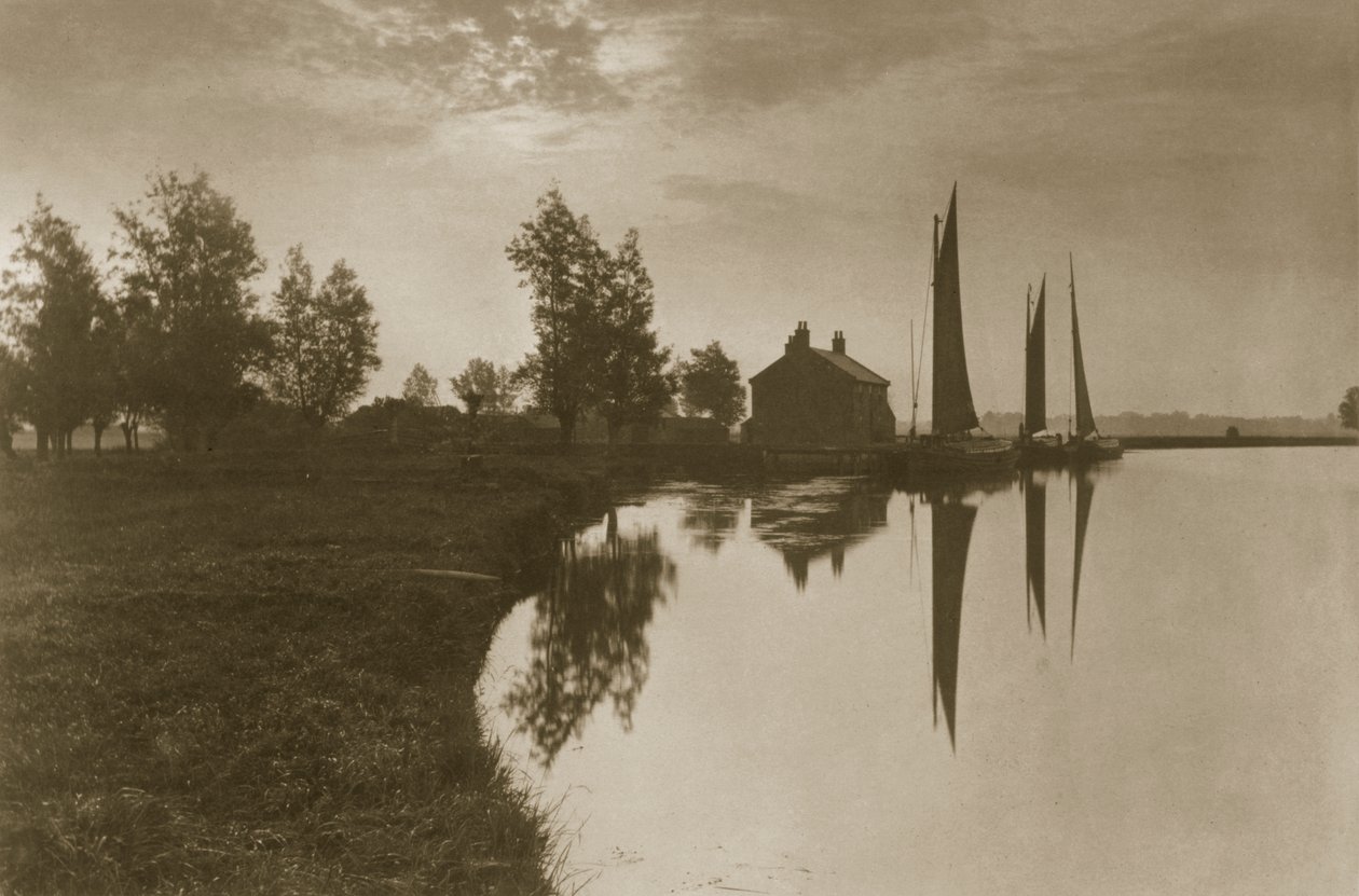 Cantley Whernes venter på at tidevannet vender, ca. 1886 av Peter Emerson und Thomas Goodall