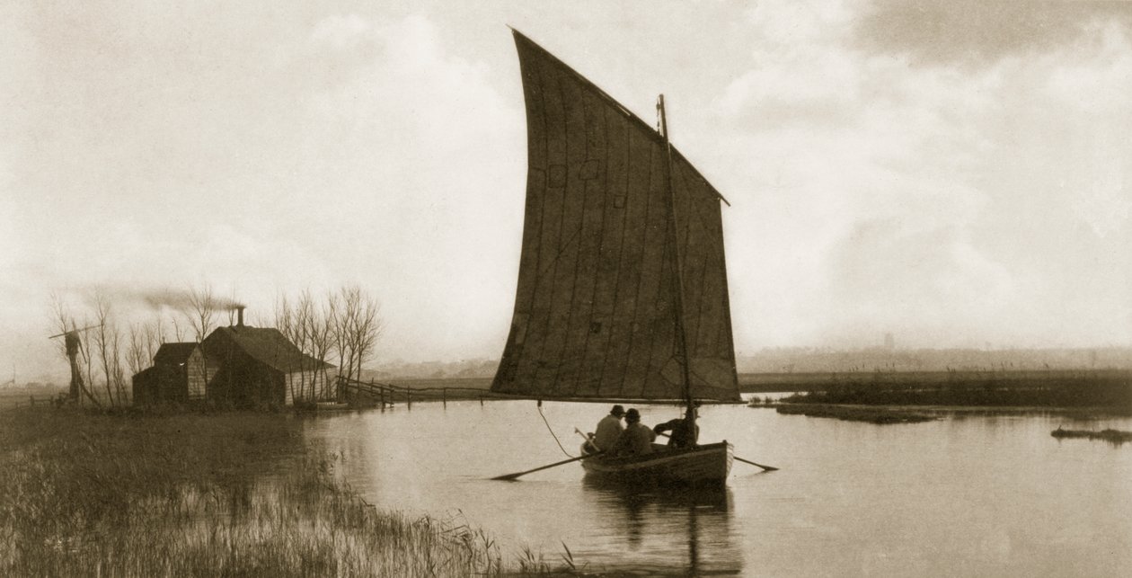 Den gamle orden og den nye, liv og landskap på Norfolk Broads, ca. 1886 av Peter Emerson und Thomas Goodall