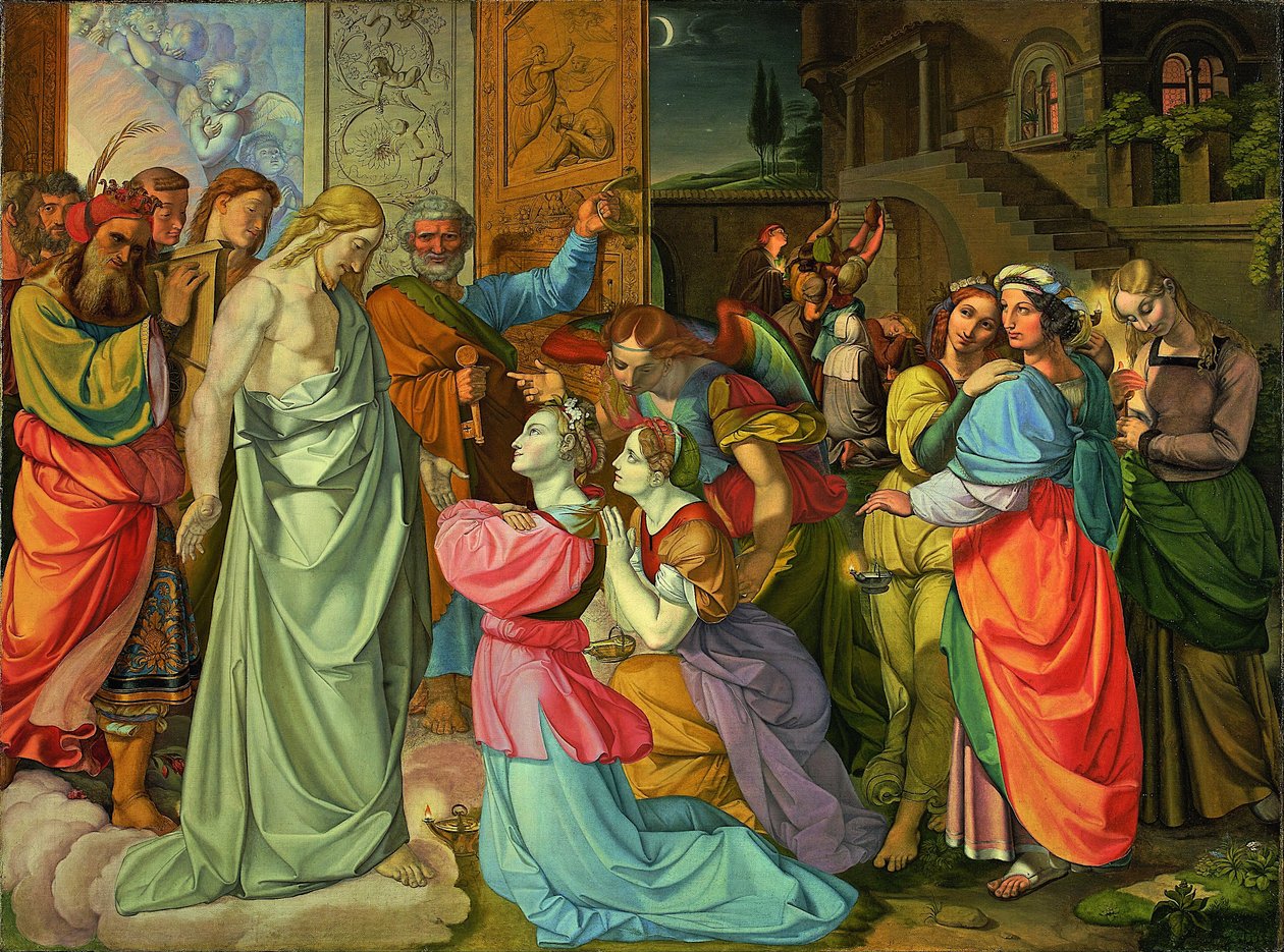Lignelsen om kloke og dårlige jomfruer (uferdige) av Peter von Cornelius
