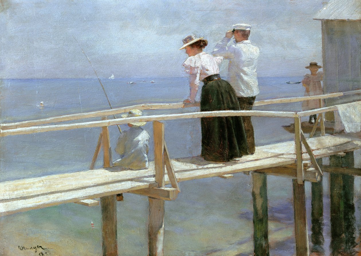 På broen, 1898 av Peter Alexandrovich Nilus