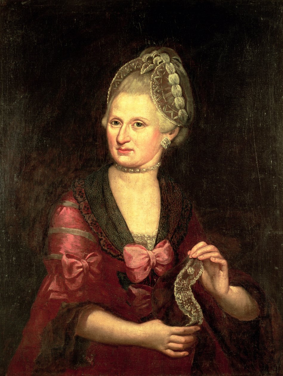 Anna Maria Mozart, født Pertl, mor til Wolfgang Amadeus Mozart, 1775 av Peter Anton Lorenzoni