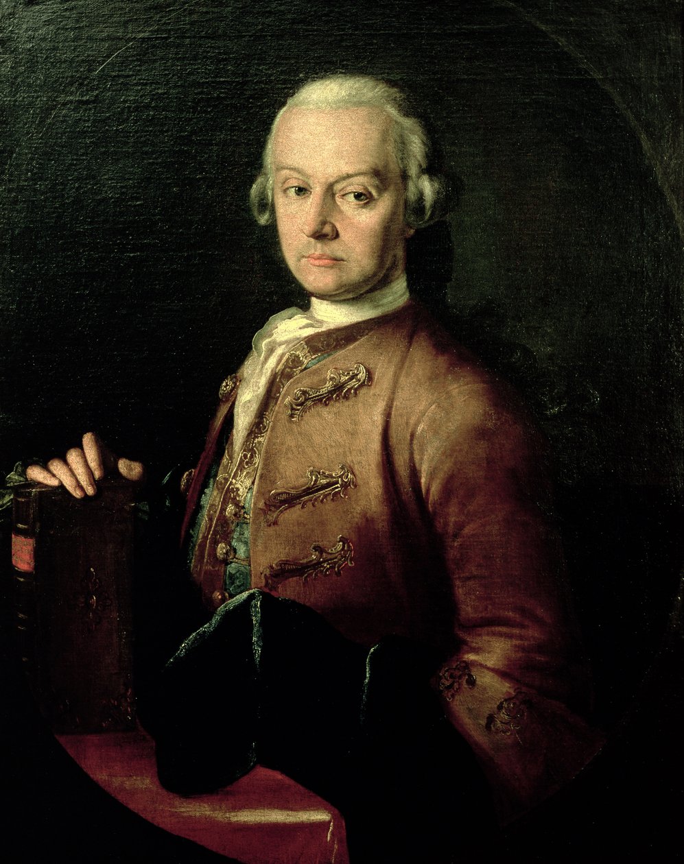 Johann Georg Leopold Mozart (1719-87), far til Wolfgang Amadeus, 1765 av Peter Anton Lorenzoni