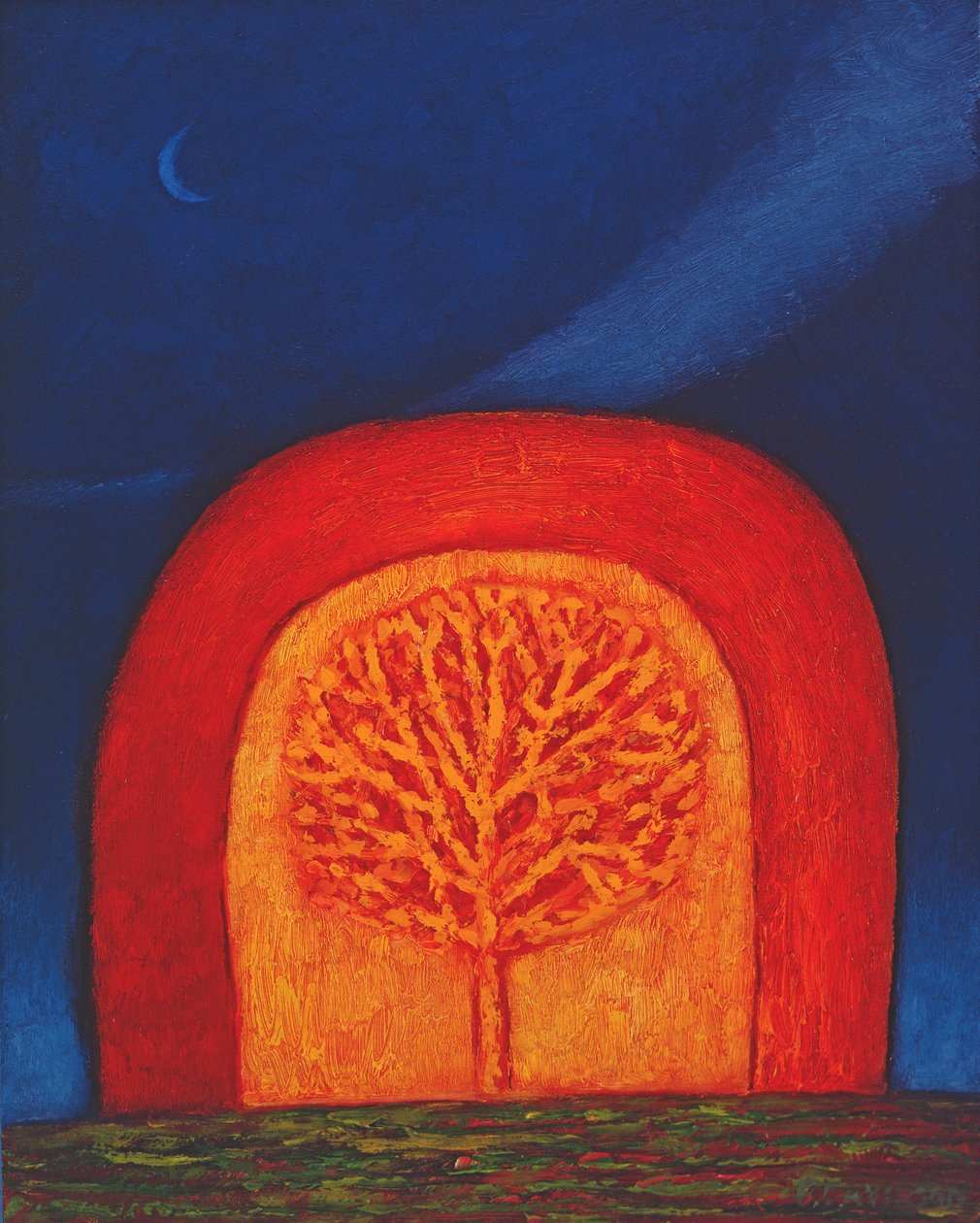 Archway, 1997 (olje på papir) av Peter Davidson