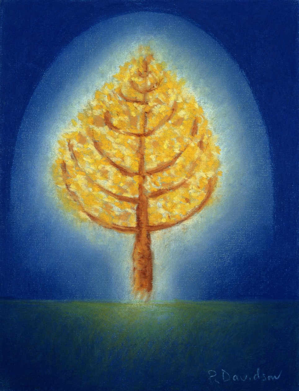 Glowing Tree, 1996 (pastell) av Peter Davidson