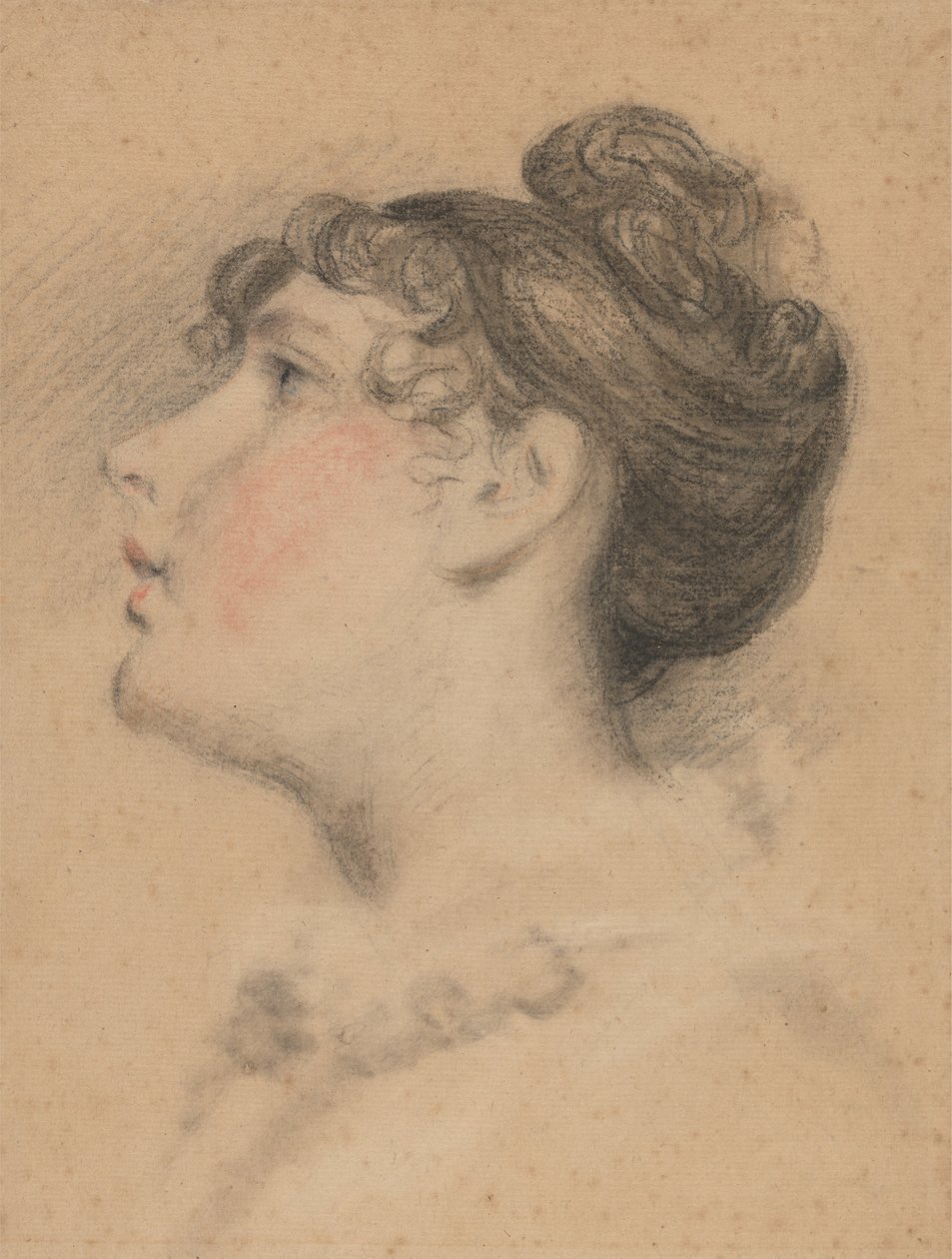 Head of a Girl- Sannsynligvis en studie av fru De Wint av Peter de Wint