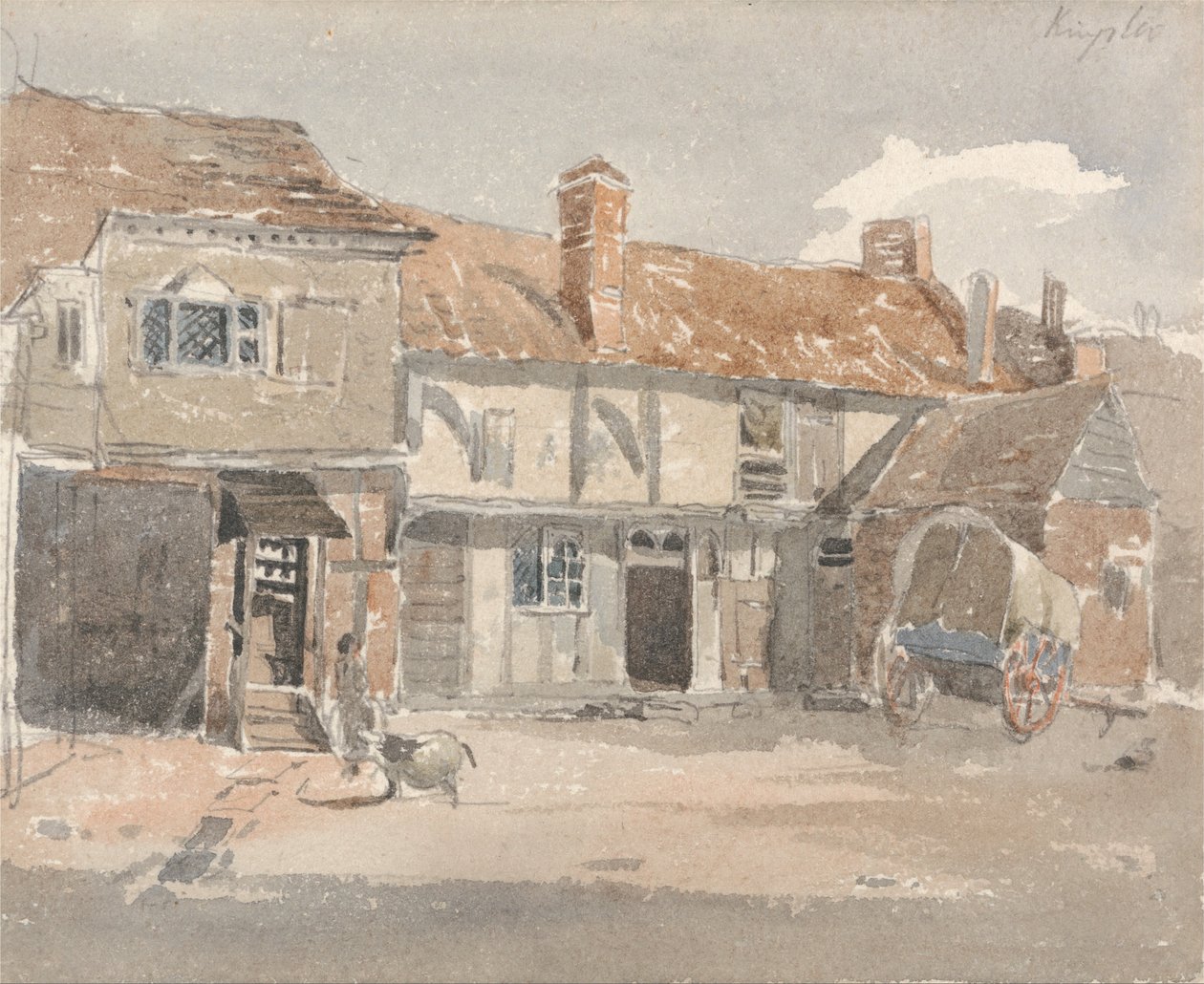 Hus i Kingston on the Thames av Peter de Wint