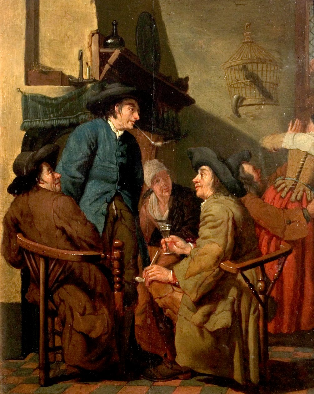 Interiør, Figurer Røyking av Peter Jacob Horemans