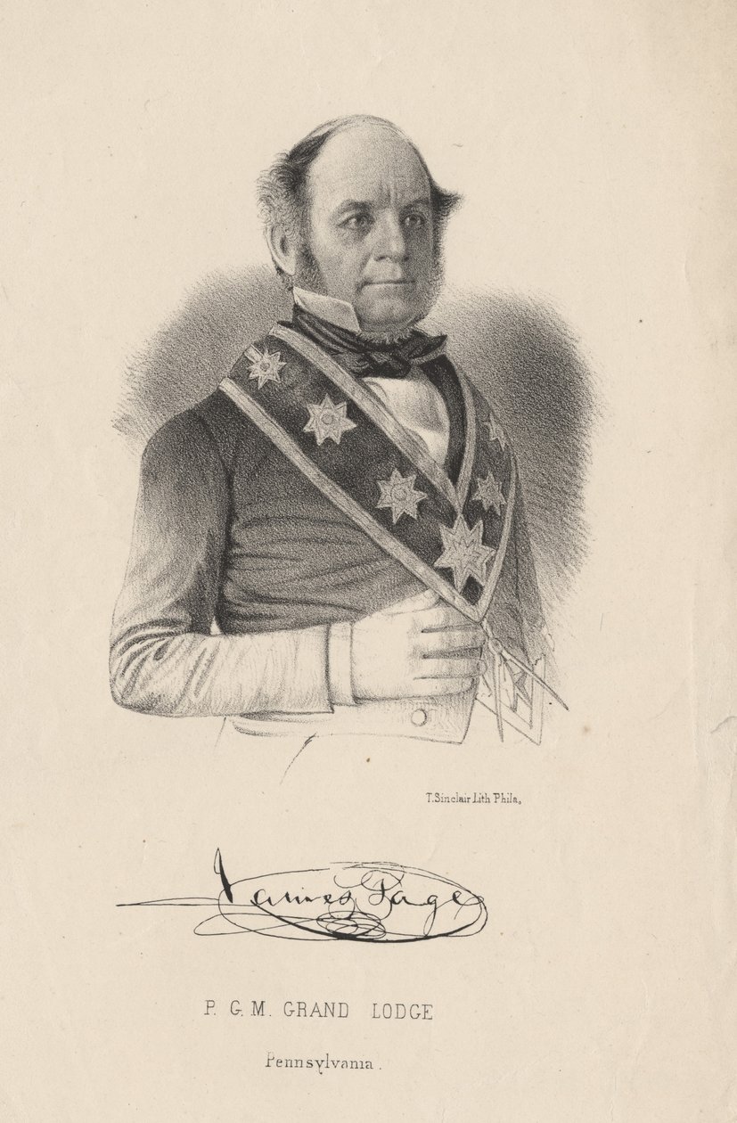 James Page, litho av T. Sinclair, 1849 av Peter Kramer