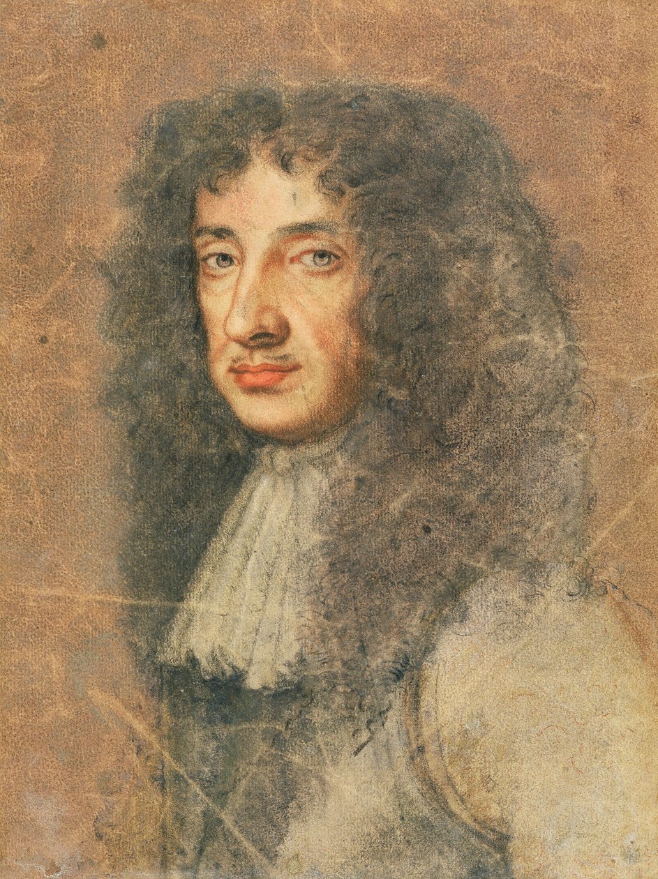 Charles II, ca. 1675 (farget kritt på papir) av Peter Lely