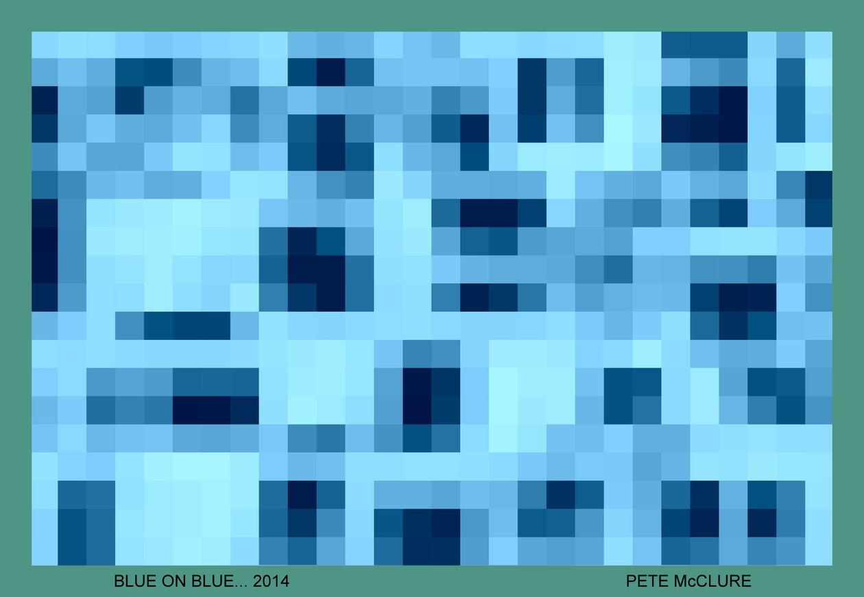 BLÅ PÅ BLÅTT, 2014, (digitalt bilde) av Peter McClure