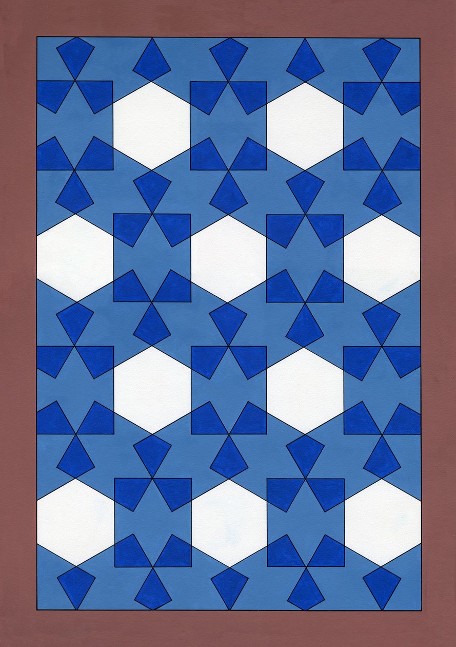 Overliggende rektangler, 2011 (akryl om bord) av Peter McClure