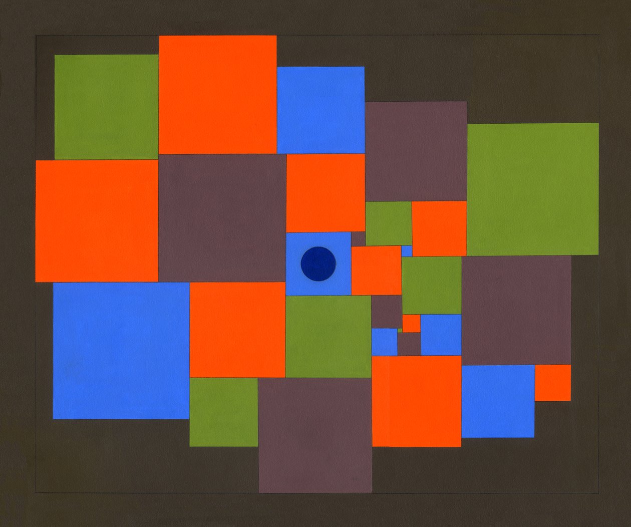 Squares, 2011 (akryl om bord) av Peter McClure