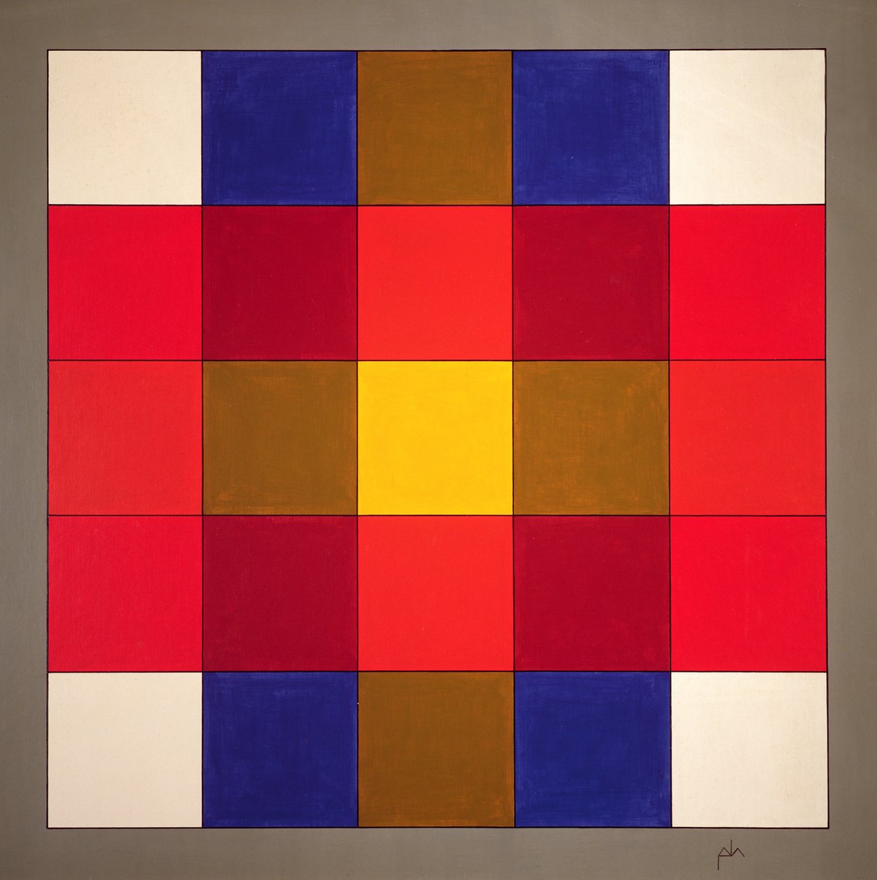 Subliminal Yellow Cross, 1986 (akryl på tre) av Peter McClure