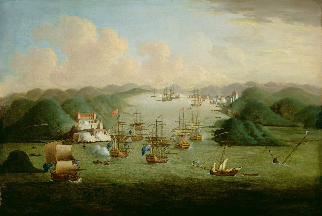 Fangst av Porto Bello i 1739 av Peter Monamy