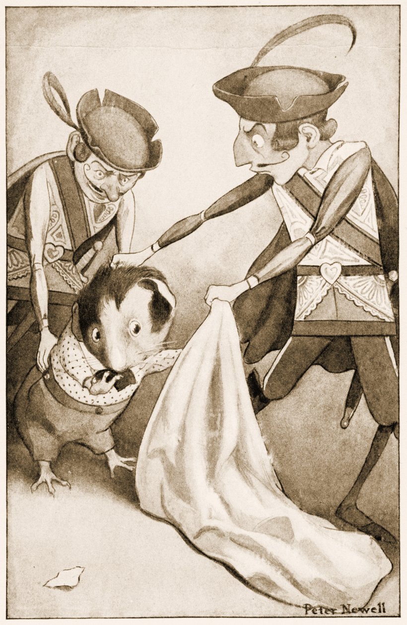"Into this they glided the Guinea Pig", illustrasjon for Lewis Carrolls Alice
