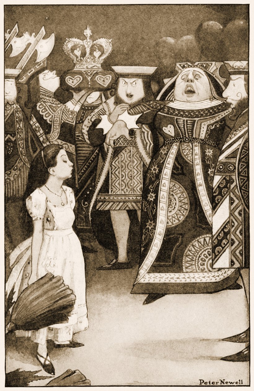 Av med hodet, illustrasjon for Lewis Carrolls Alices Adventures in Wonderland, 1901 av Peter Newell