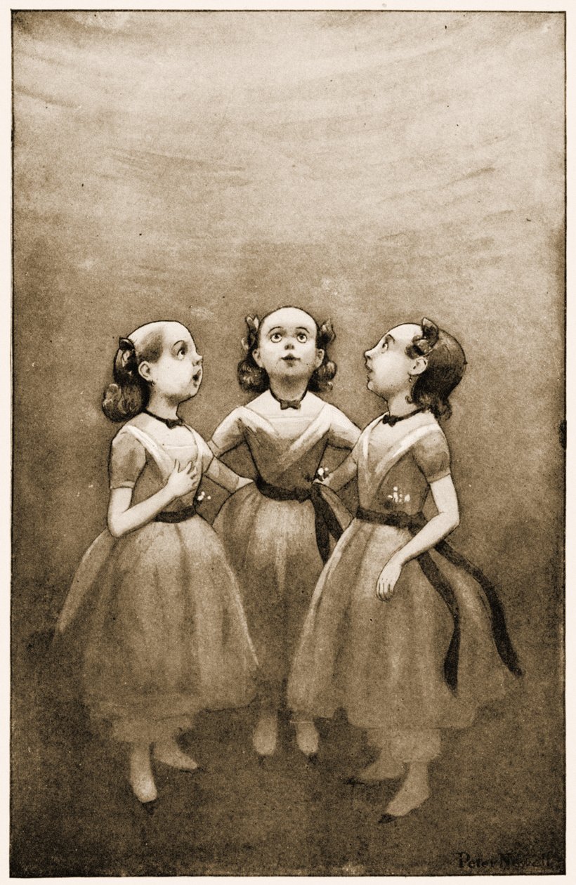 De bodde ved bunnen av en brønn, illustrasjon for Lewis Carrolls Alices Adventures in Wonderland, 1901 av Peter Newell