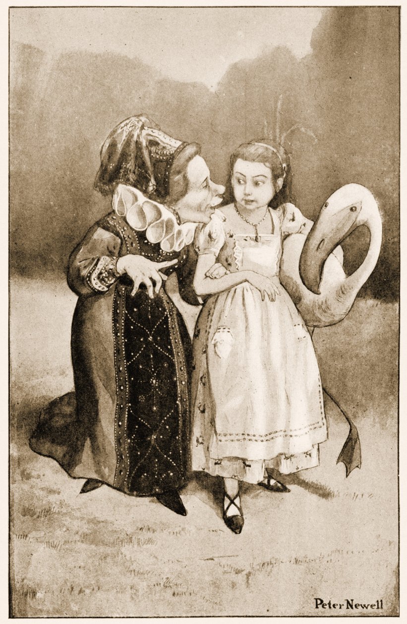 Tut, Tut barn! sa hertuginnen, illustrasjon for Lewis Carrolls Alices Adventures in Wonderland, 1901 av Peter Newell