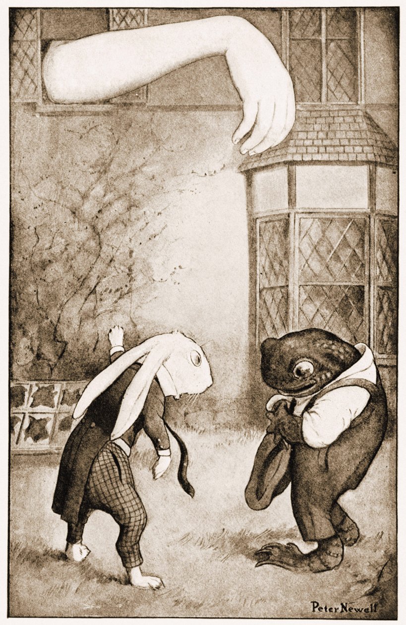 "Hva er det i vinduet?", illustrasjon for Lewis Carrolls Alice