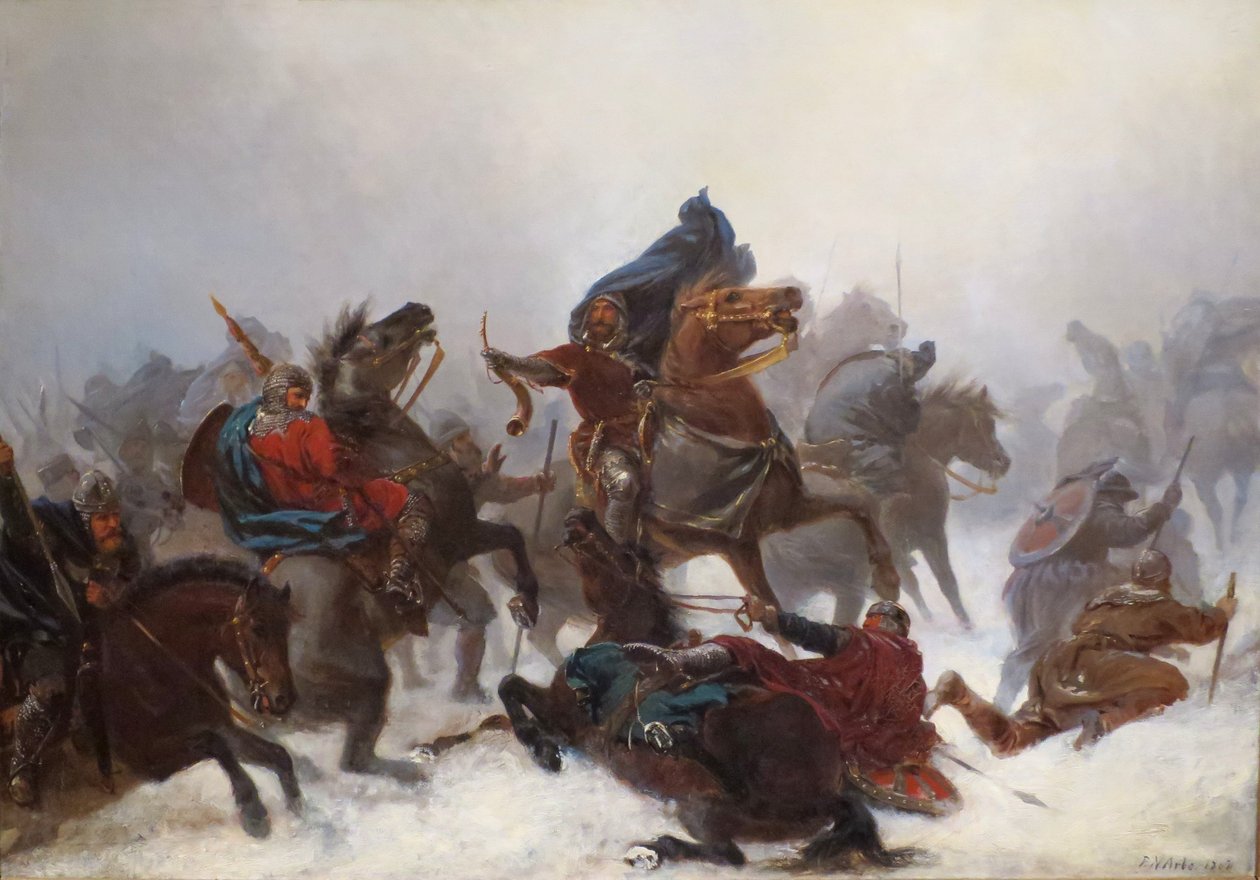 Kong Sverres tog over Vossefjellene av Peter Nicolai Arbo