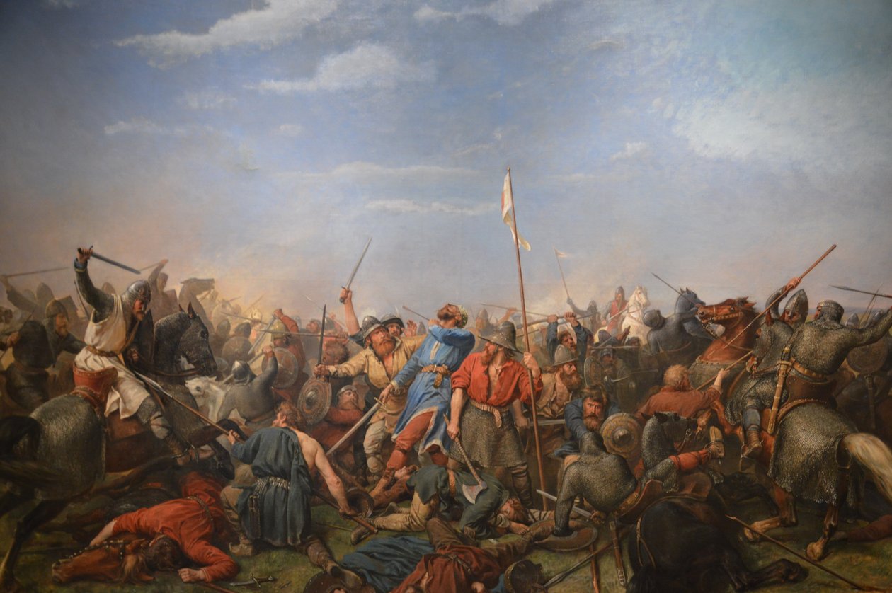 Slaget ved Stamford Bridge av Peter Nicolai Arbo