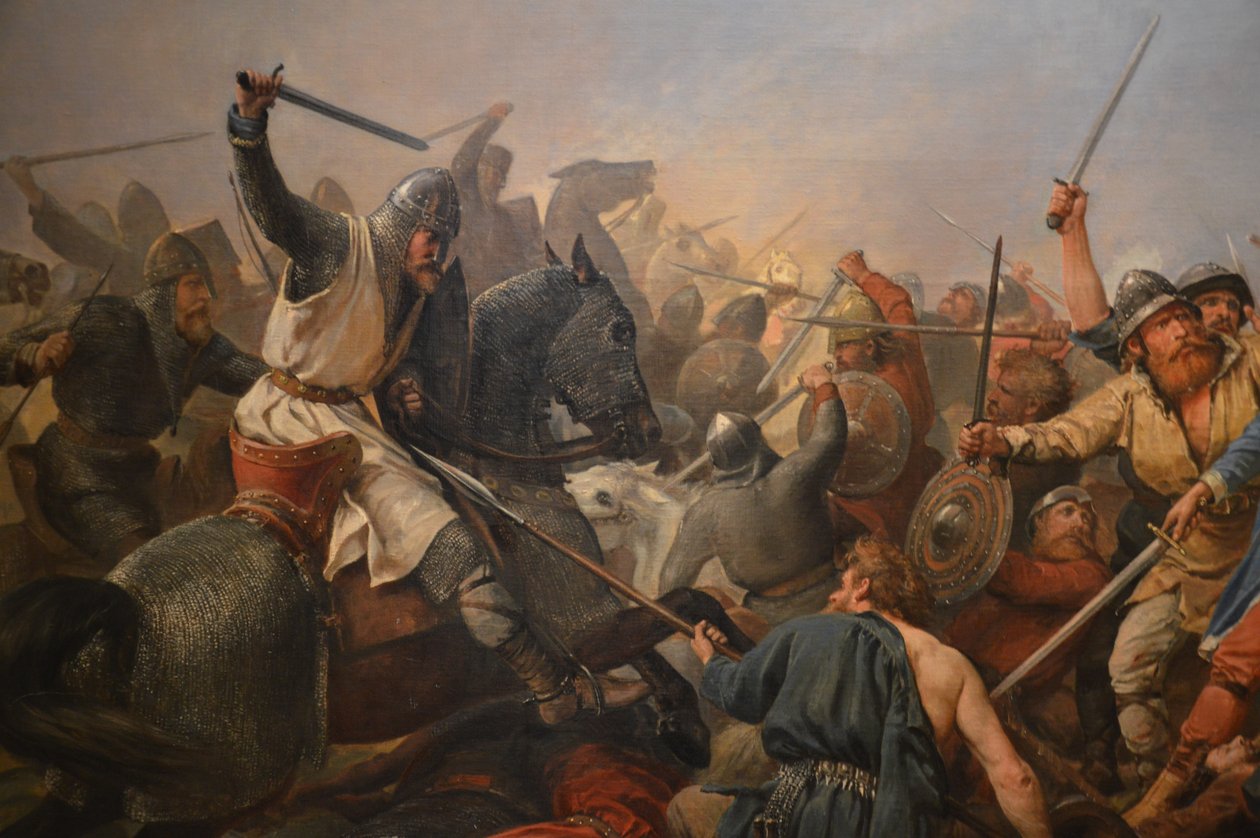Slaget ved Stamford Bridge av Peter Nicolai Arbo