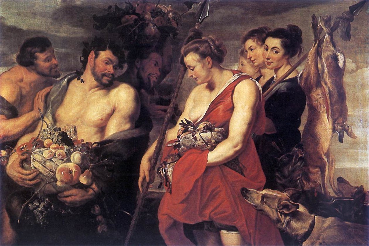 Diana presenterer fangsten til pan av Peter Paul Rubens