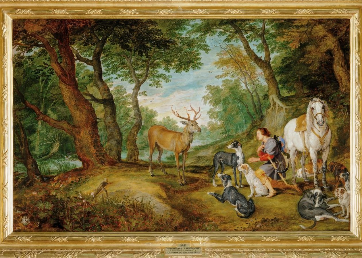 Visjonen til St. Hubertus av Peter Paul Rubens
