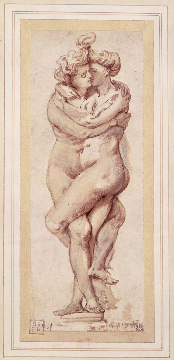 Omfavnende par (tegning) av Peter Paul Rubens