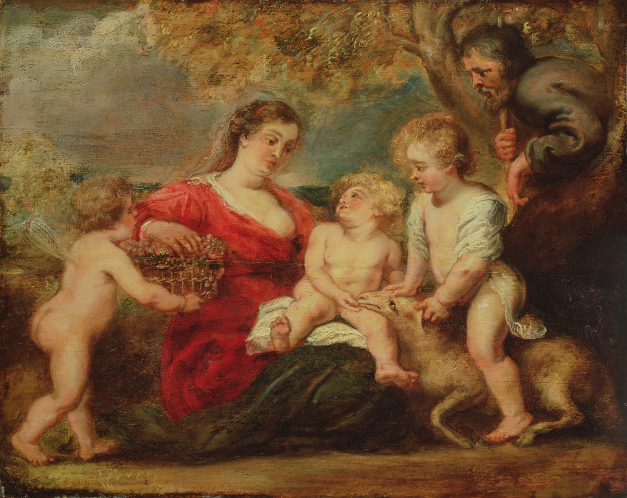 Hellig familie i et landskap av Peter Paul Rubens