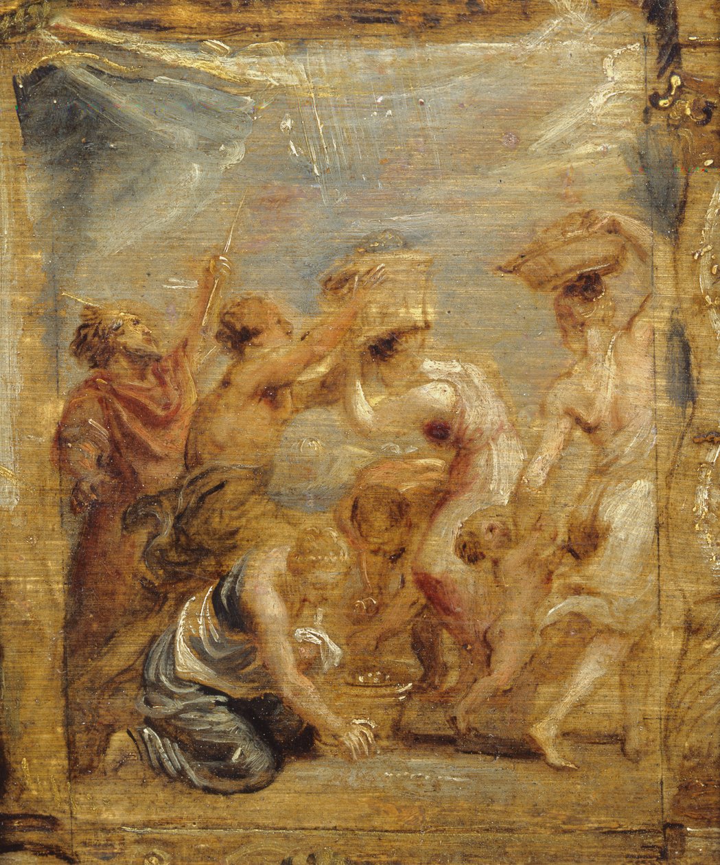 Israelittene samler manna, ca. 1626-28 (olje på tre) av Peter Paul Rubens