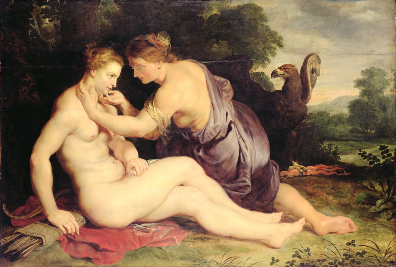 Jupiter og Callisto, 1613 (olje på eik) av Peter Paul Rubens