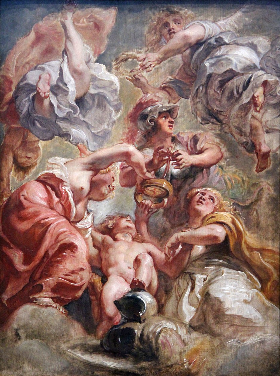 England og Skottland med Minerva og kjærlighet av Peter Paul Rubens