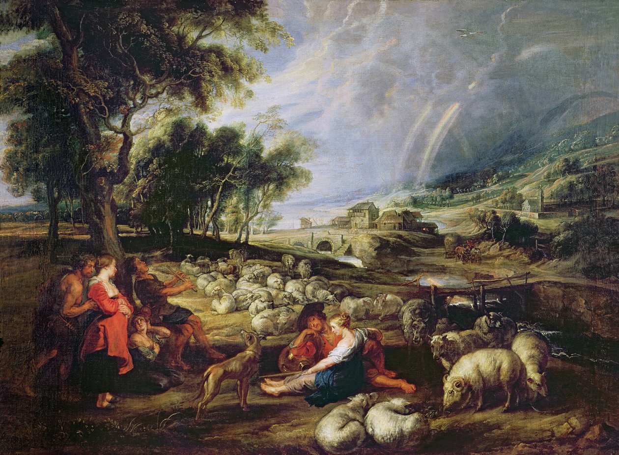 Landskap med en regnbue av Peter Paul Rubens