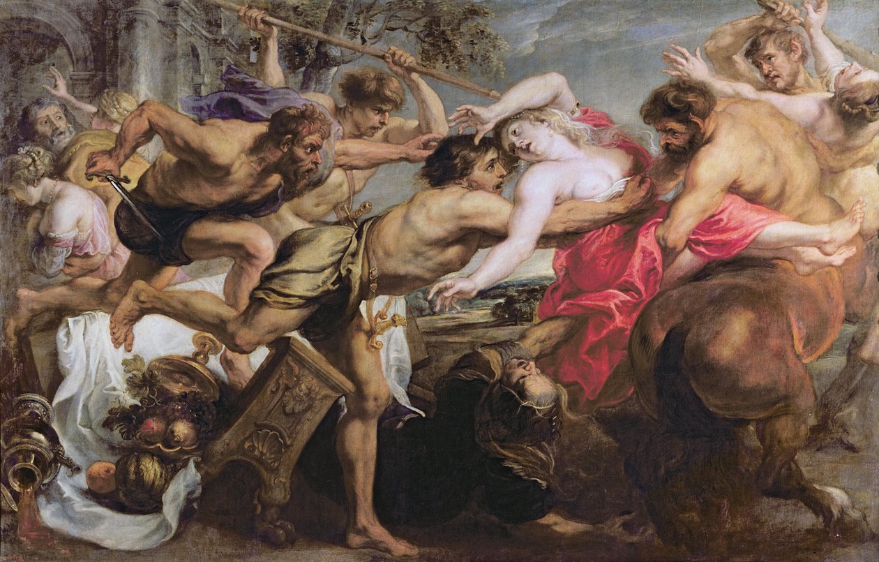 Lapiths og Kentaurer av Peter Paul Rubens