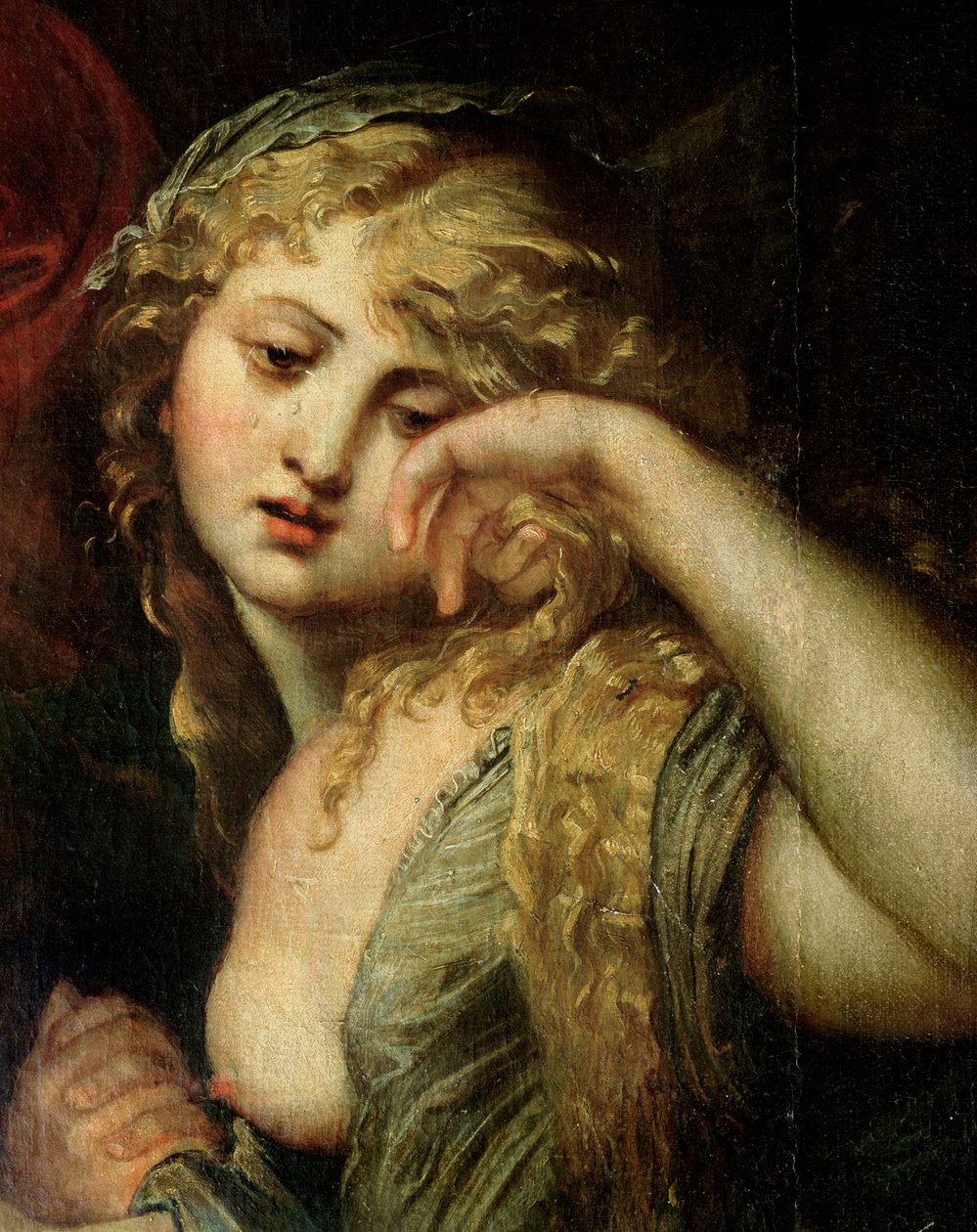Mary Magdalene, detalj fra The Deposition, 1602 (se 230572) av Peter Paul Rubens