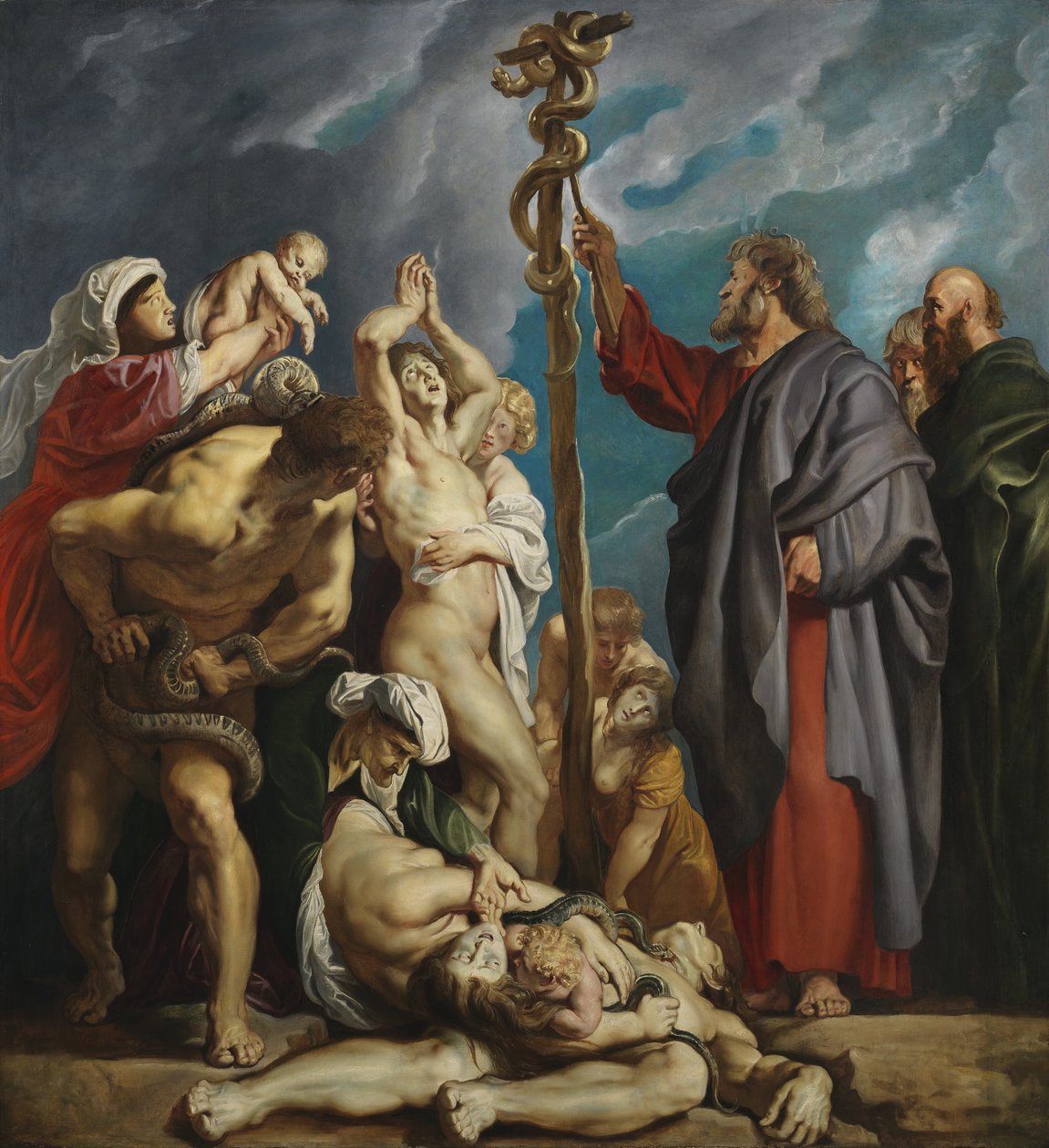 Moses and the Brazen Serpent, ca. 1609-10 (panel) av Peter Paul Rubens