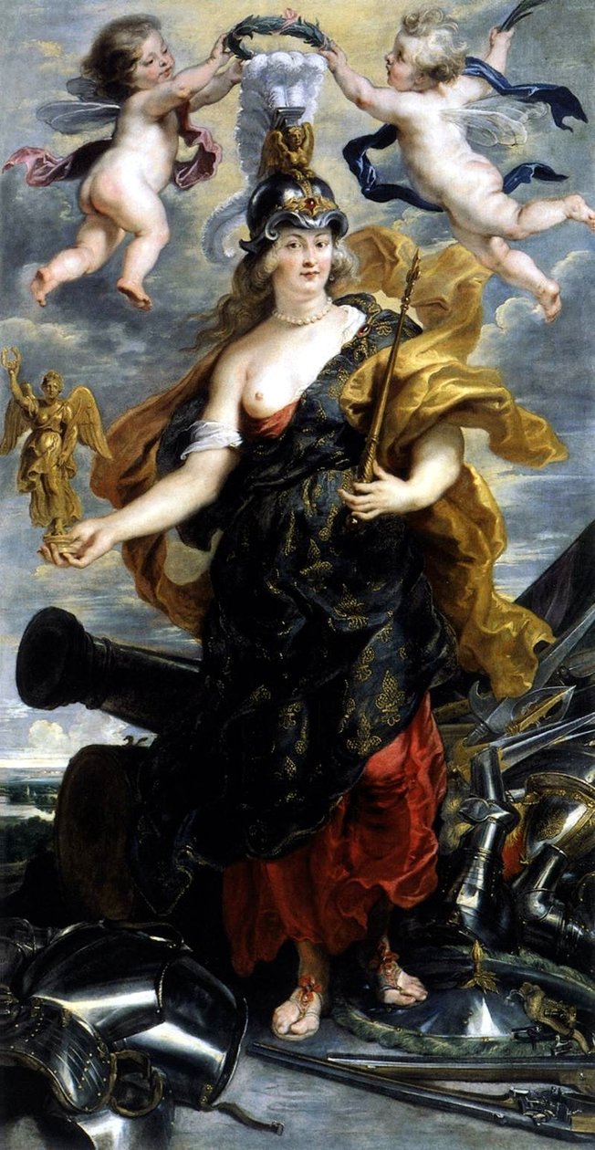 Portrett av Marie de Medici som en triumferende dronning eller Portrett av Marie de Medici som Bellona av Peter Paul Rubens