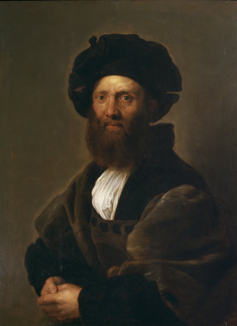 Portrett av Baldassare Castiglione, etter Raphael, 1630 (se også 21461) av Peter Paul Rubens