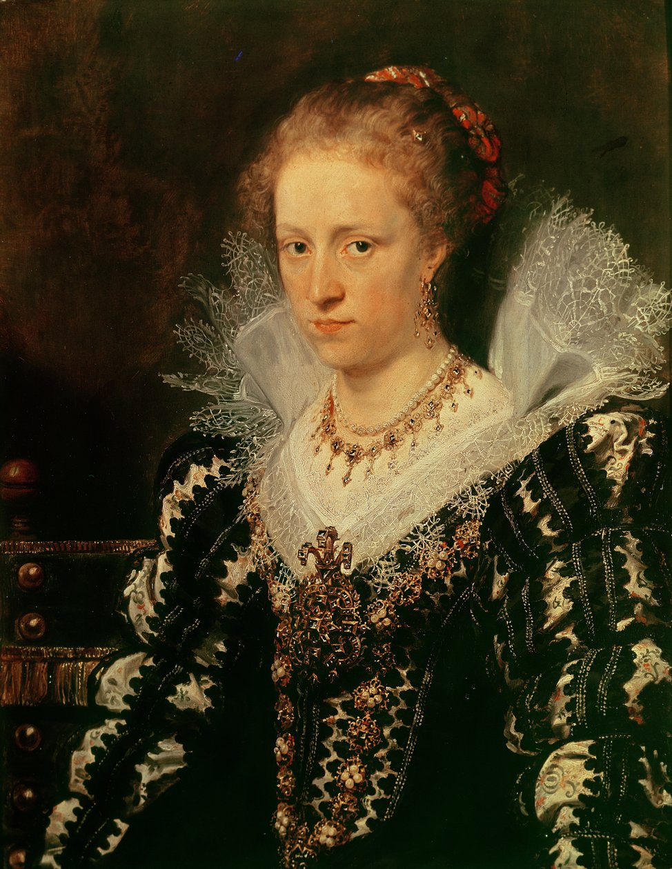 Portrett av Jacqueline van Caestre, kone til Jean-Charles de Cordes (olje på tre) av Peter Paul Rubens