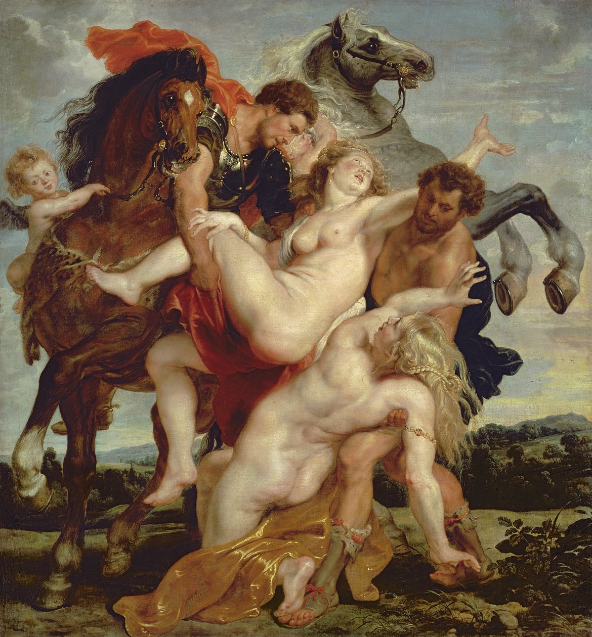 Voldtekt av Leucippus døtre av Peter Paul Rubens