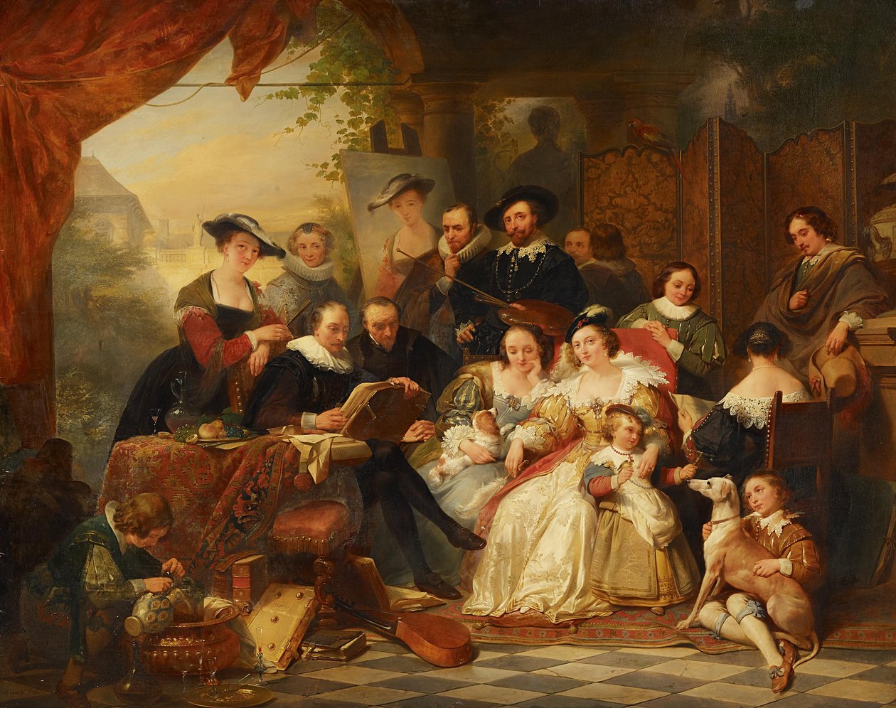 Rubens med sine lånere og familie av Peter Paul Rubens