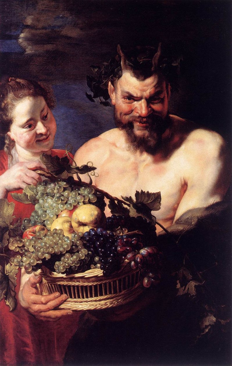 Satyr og jente av Peter Paul Rubens